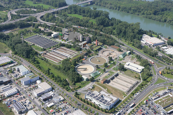 Abbildung: TVM-Anlage (Modell) auf Standort des Zentralklärwerks Mainz